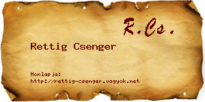 Rettig Csenger névjegykártya